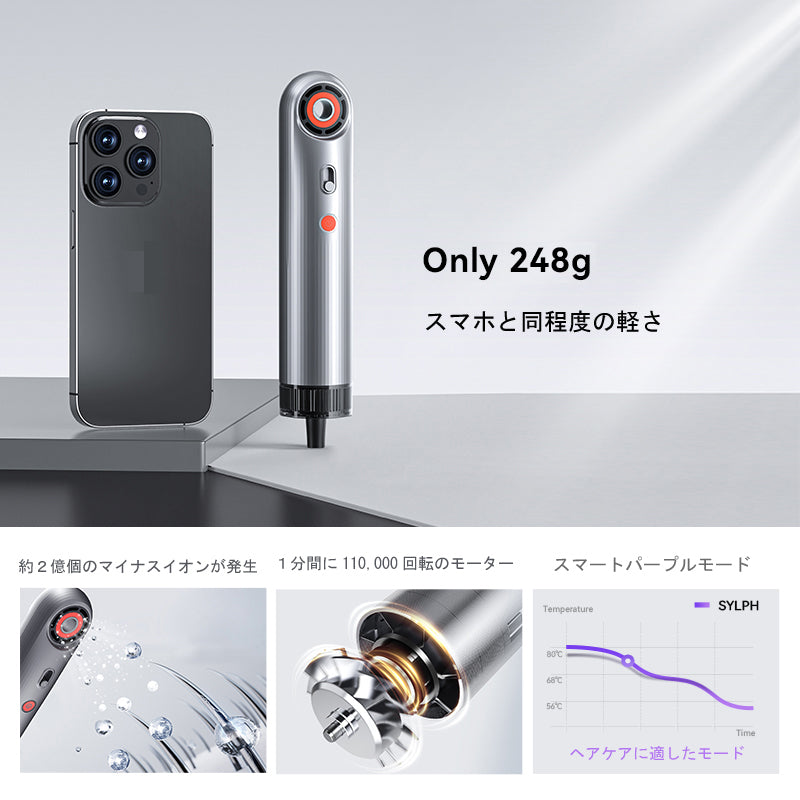 【大風量・軽量ドライヤー】シルフエアー 2