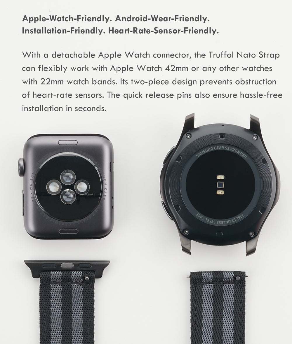 トラッフル NATO ナイロン製バンド for スマートウォッチ