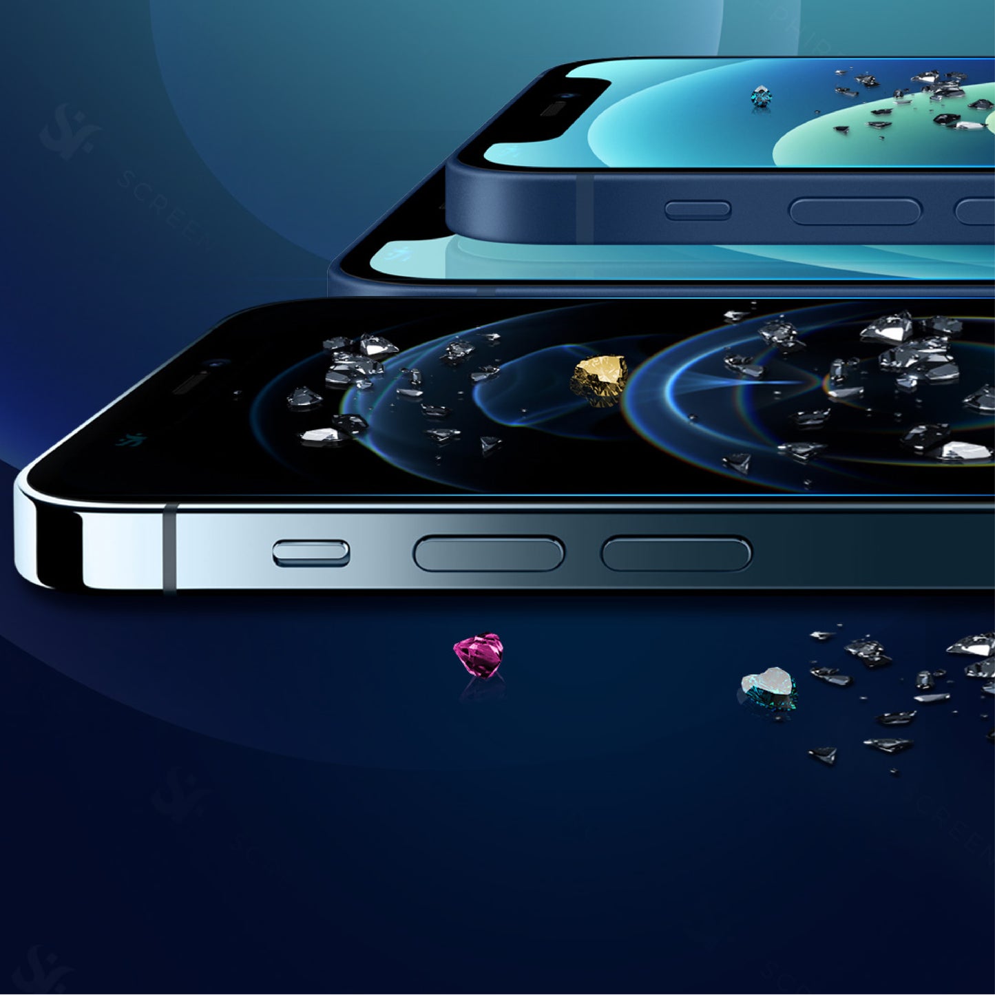 トラッフル サファイアガラススクリーンプロテクター for iPhone 12 シリーズ