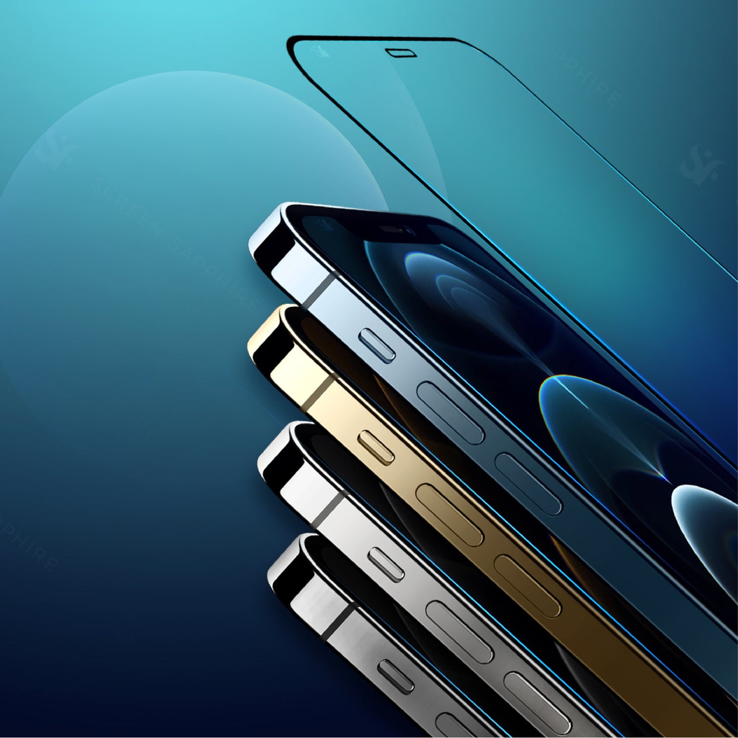 トラッフル サファイアガラススクリーンプロテクター for iPhone 12 シリーズ
