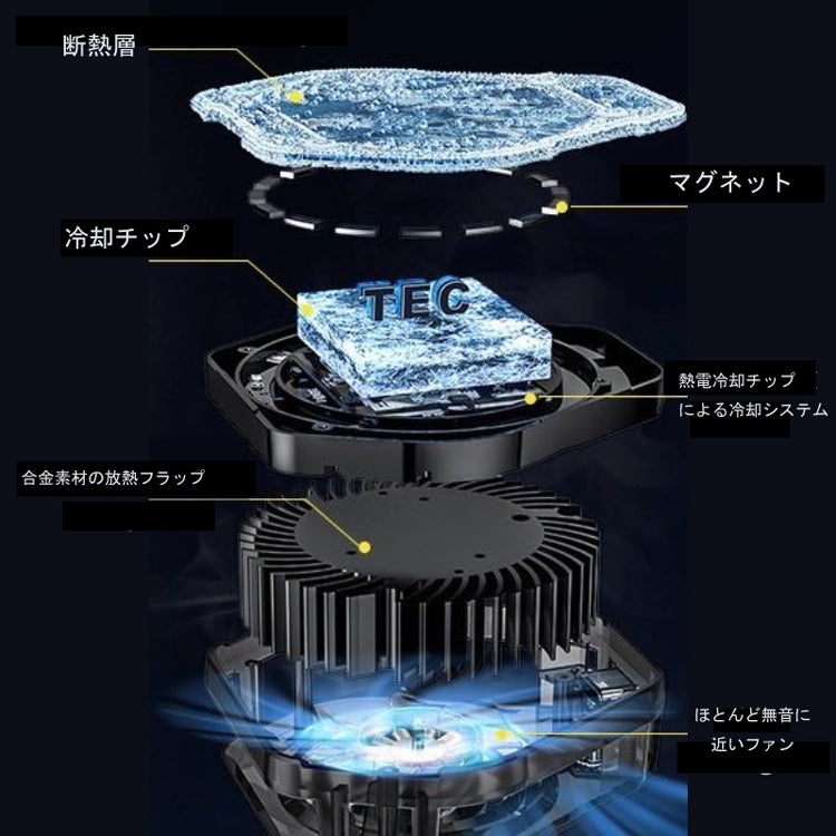 クレセント MagSafe充電対応 半導体冷却式スマホクーラー