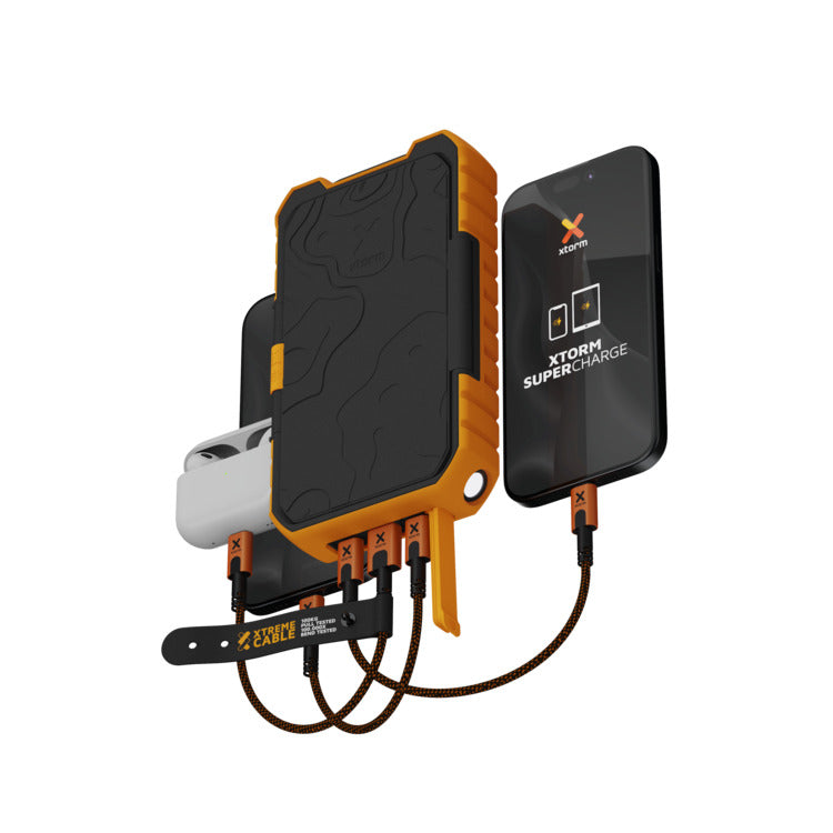 エクストーム IP65準拠防水防塵耐衝撃 ポータブルソーラーモバイルバッテリー 10,000mAh