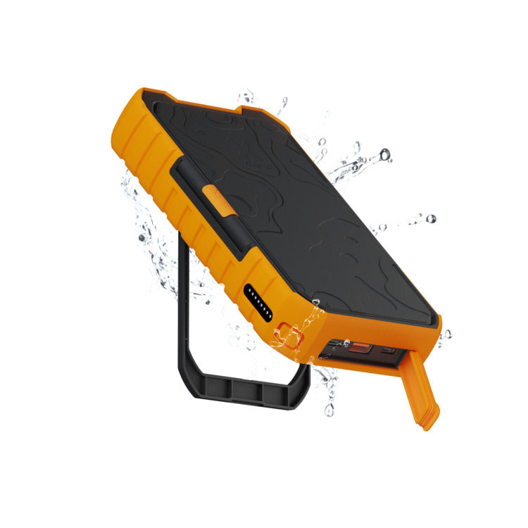 エクストーム IP65準拠防水防塵耐衝撃 ポータブルソーラーモバイルバッテリー 10,000mAh