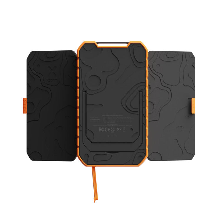 エクストーム IP65準拠防水防塵耐衝撃 ポータブルソーラーモバイルバッテリー 10,000mAh